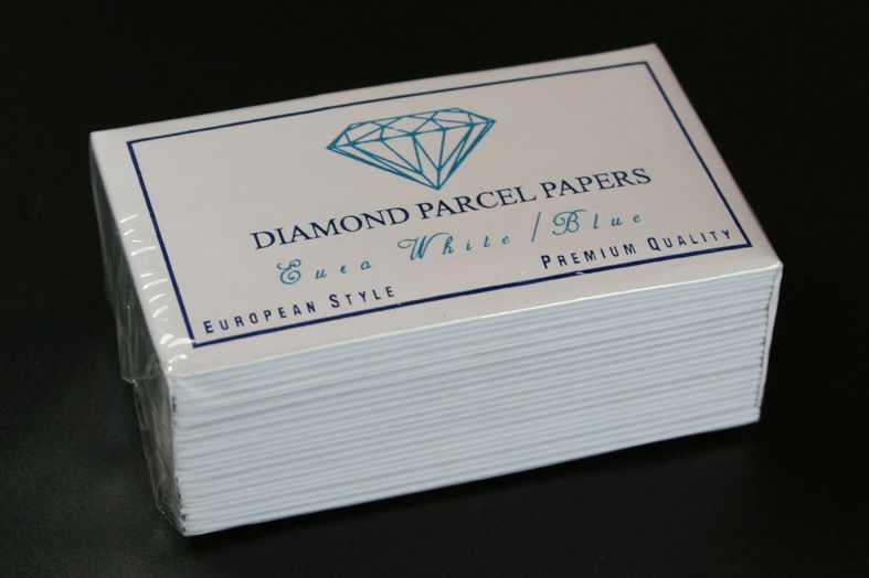 Diamantpapier WEISS/BLAU - 25 Stück Packung